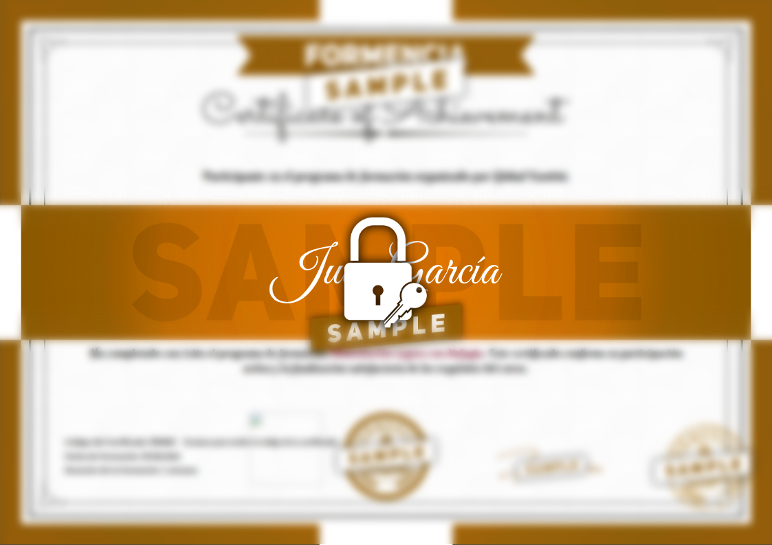 Certificado Alimentación segura con disfagia de Muestra