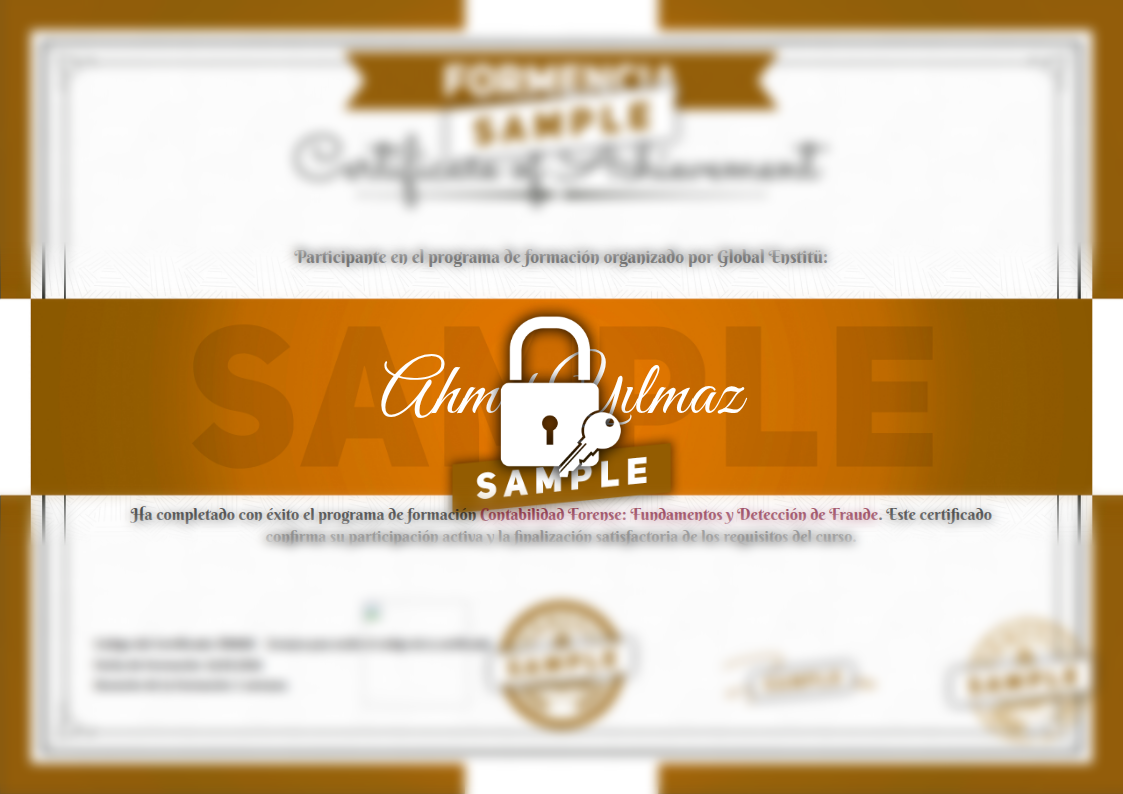 Certificado Contabilidad Forense: Fundamentos y Detección de Fraude de Muestra