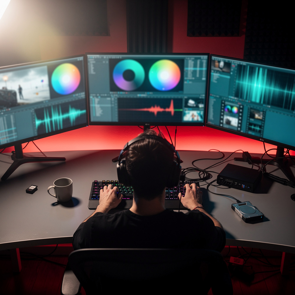 Carrera de editor de video freelance