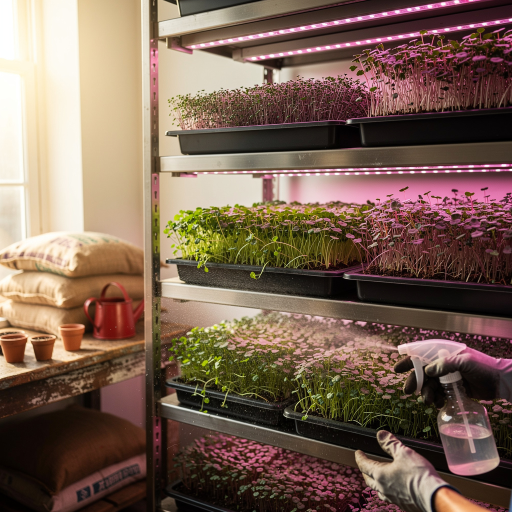 Iniciar una granja de microgreens